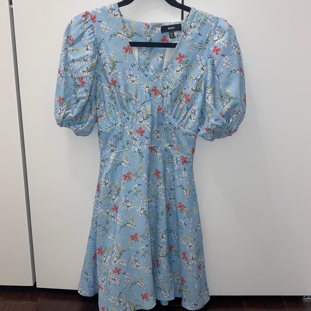 N12H Blue Print Mini Dress Size XS